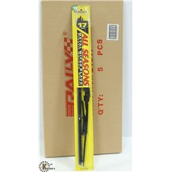 BOX OF 5 NEW 17" WIPER BLADES