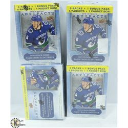 LOT OF FOUR 2018-19 UPPER DECK ARTIFACTS 7 PACK