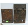 Image 1 : PAIR OF ANTIQUE RAILROAD TRACK PLATES ONE IS 1928