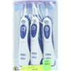 Image 1 : BRAUN ORAL B TIMER BATTERY TOOTHBRUSHES X 3