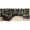 Image 1 : NEW BORDEAUX BLACKBERRY LEATHERETTE SECTIONAL
