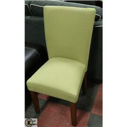 NEW GREEN FABRIC SIDE CHAIR