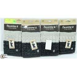 4 PAIR OF BEARPAW BOOT TOPPERS