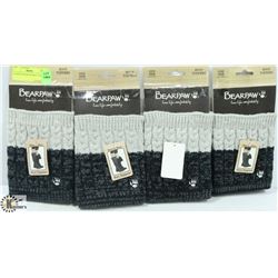 4 PAIR OF BEARPAW BOOT TOPPERS