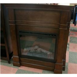 SOLID DARK WOOD FIRE PLACE WITH MULTI-