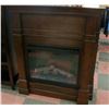 Image 1 : SOLID DARK WOOD FIRE PLACE WITH MULTI-