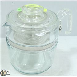VINTAGE PYREX 6 CUP GLASS FLAMEWARE PERCOLATER