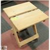 Image 1 : SOLID WOOD FOLD-AWAY SEAT/SIDE TABLE -