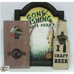 GONE FISHING PLAQUE  & MORE
