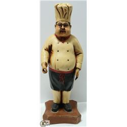 TALL CHEF FIGURINE ON SQUARE BASE -