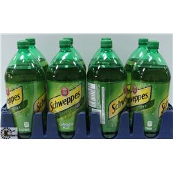8 BOTTLES OF 2L SCHWEPPES GINGER ALE