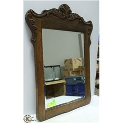 VINTAGE SOLID WOOD FRAMED MIRROR -