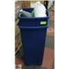 Image 1 : 2 GARBAGE BINS WITH ASSORTED CLEANERS