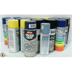 BOX OF ASSORTED SPRAY PAINTS