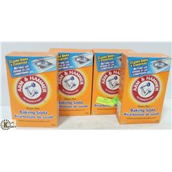 FOUR 2KG BOXES OF ARM & HAMMER BAKING SODA