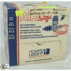 BOX OF AIR SOFT EAR PLUGS