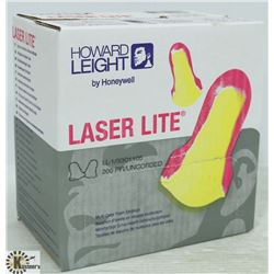 BOX OF LASER LITE MULTI COLOR FOAM EARPLUGS