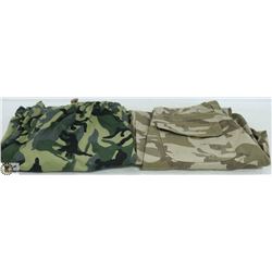 2 PAIRS OF NEW CAMO PANTS - 1 MEN'S SIZE L