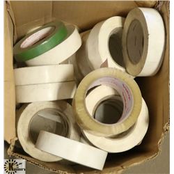 BOX OF MIXED ROLLS OF TAPE