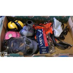 FLAT OF SAFETY SUPPLIES - FULL FACE MASK,