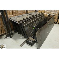 LOT OF 4 LARGE COMMERCIAL METAL / WOOD