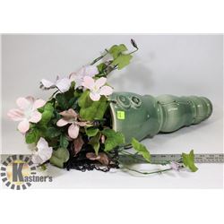 DECORATIVE VASE WITH ARTIFICIAL FLORALS