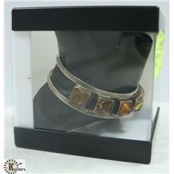 .925 SILVER BRACELET WITH 5 GEMSTONES -