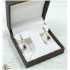 Image 1 : PAIR OF 10 KT GOLD EARING W/RUBY &