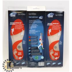 3 PAIRS OF NEW GEL GENIE SIZE MEDIUM