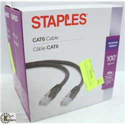 LOT OF 2 NEW 100' CAT6 CABLES