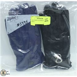 2 PK LADIES LEATHER GLOVES SIZE SMALL