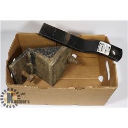 BOLT ON TRAILER HITCH WITH BALL AND HIDDEN HITCH