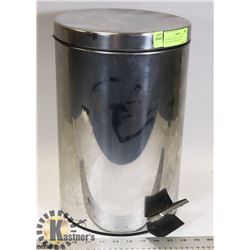 STAINLESS STEEL FLIP TOP CANISTER GARBAGE CAN