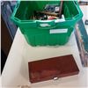 Image 2 : GREEN BIN OF HAMMERS AND HAND TOOLS