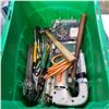 Image 3 : GREEN BIN OF HAMMERS AND HAND TOOLS
