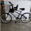 Image 1 : BLACK HUFFY BIKE W/ KIDS SEAT