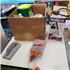 Image 2 : BOX OF GARDEN SUPPLIES AND CRATE OF STAINS AND VARNISH