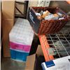 Image 1 : BASKET OF ART SUPPLIES, MODELING PASTE, TEXTURE GEL, BINDEX, GIANT CRAYONS