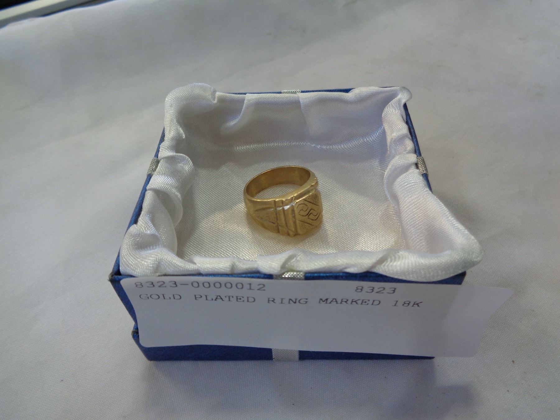 GOLD PLATED RING MARKED 18K Big Valley Auction high-quality-18k-gold-plated-jewelry