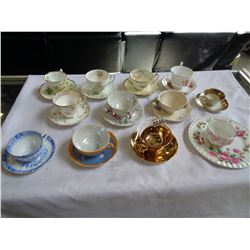 LOT OF CHINA TEA CUPS, ROYAL ALBERT, WINTON, FOLEY, MADDOCK, ETC