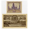 Image 2 : Stadtgemeinde Danzig. 1919-1923. Pair of Issued Notes.