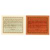 Image 2 : Kasimov City and Zemstvo Self-Government. 1918. Pair of Issued Temporary Exchange Notes.