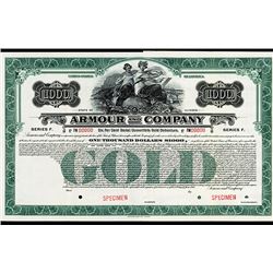 Armour and Co. 1918 Specimen Bond