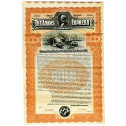 Adams Express Co., 1898 Specimen Bond - Archives International Auctions