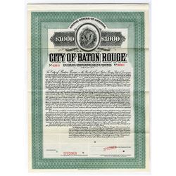 City of Baton Rouge, 1914 Specimen Bond