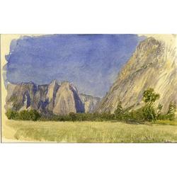 JOHN HENRY HILL, ORIGINAL ILLUSTRATION, YOSEMITE JOHN HENRY HILL (American 1839-1922)