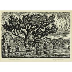 BIRGER SANDZEN, LITHOGRAPH, SUNSHINE LAKE BIRGER SANDZEN (American 1871- 1954)