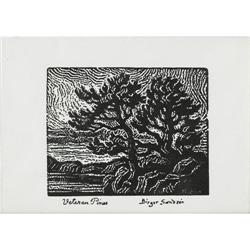 BIRGER SANDZEN PRINT, VETERAN PINES BIRGER SANDZEN (American 1871- 1954)