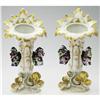 Image 1 : A PAIR OF OLD PARIS PORCELAIN TRUMPET VASES A PAIR OF PORCELAIN TRUMPET VASES