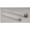 Image 1 : PAIR OF CUT GLASS LAY-DOWN SCENT BOTTLES, GORHAM A PAIR OF CUT GLASS LAY-DOWN SCENT BOTTLES